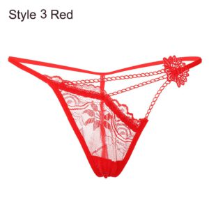 Fashion Women Sexy Lace Flowers Panties Summer Low Waist G-string Transparent Seamless T-back Briefs Underpants Erotic Lingerie