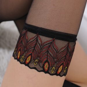 Fashion Sexy Womens Lace Retro Lingerie Net Thigh Stocking Lingerie Garter Belt