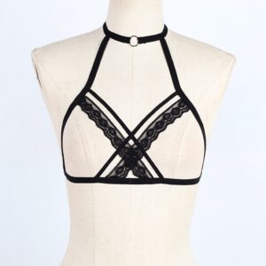 Hot Sale Hollow Out Sexy Bras For Women Sexy Underwear Black Sexy Lingerie Alluring Cage Elastic Cage Bra Strappy Encaje Mujer