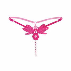 Sexy Lady Embroidery G-string V-string Panties Adjustable Size Underwear