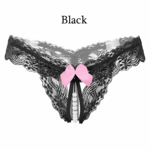 Hot Sexy Open Crotch Thongs G-String Lingerie Women Sexy Crotchless Panties Bowknot Pearls Lace Underwear Nightwear G-string