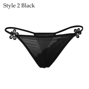 Fashion Women Sexy Lace Flowers Panties Summer Low Waist G-string Transparent Seamless T-back Briefs Underpants Erotic Lingerie