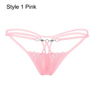 Fashion Women Sexy Lace Flowers Panties Summer Low Waist G-string Transparent Seamless T-back Briefs Underpants Erotic Lingerie