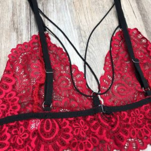 Women Bra Set Fashion Sexy Bra Polyester Lace Lingerie Straps Lenceria Mujer Women Sissy Panty Bandage Set Babydoll Sexy Bra Set