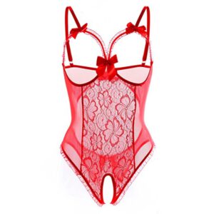 Plus Size S M L XL 2XL Open Bra Open Crotch Women Lace Sexy Lingerie Hot Transparent Babydoll Dress Erotic Costumes