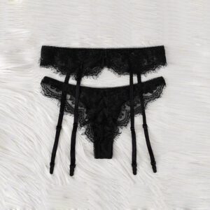 Fashion Sissy Girl Women Garter Sexy Lace Lingerie underpants tangas women sexy Sleepwear Bodysuit Lace Panties FDH