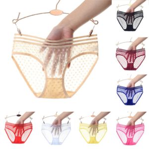 Women Panties Sexy Underwear Sexy Lace Slim Transparent Panties Black Perspective Thong Cotton Panty Black Red Underwear W3