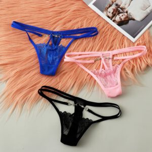 Fashion Women Sexy Lace Flowers Panties Summer Low Waist G-string Transparent Seamless T-back Briefs Underpants Erotic Lingerie