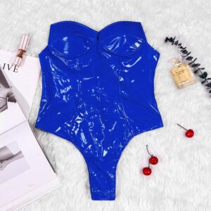 Sexy Leather New Jumpsuit Bodysuit Teddy Underwear Sleepwear Lingerie Underwear plus size lenceria sexi para mujer #@