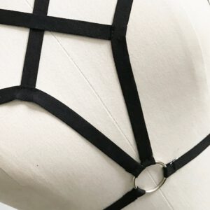 Sexy Women Girl Appliques Hollow Out Elastic Cage Bra Bandage Strappy Halter Bra